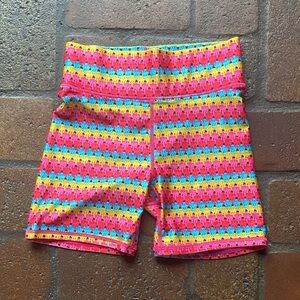 Terez Colorful Striped Bike Shorts